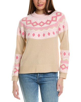 Hannah Rose Fairisle Wool, Angora & Cashmere-Blend Sweater Women's