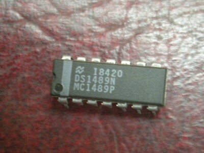 Lot of 5: DS1489N (MC1489P) by National Semiconductor, Quad Line Receiver, NOS