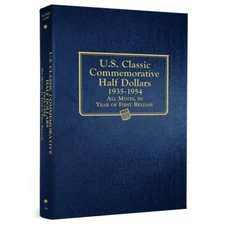 US Commemorative Halves Dollars Coin Collection Album 1935 1954 By Whitman 4934
