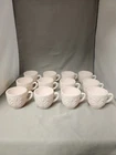 JEANETTE GLASS SHELL PINK PUNCH CUPS SET OF 12