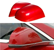 Fit For Tesla Model 3 2017-2022 Exterior Rear View Mirror Caps Cover Passion Red