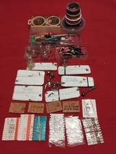Lotto Accessori Attrezzi Minuteria Pesca Sportiva Vintage Galleggianti Mosche 