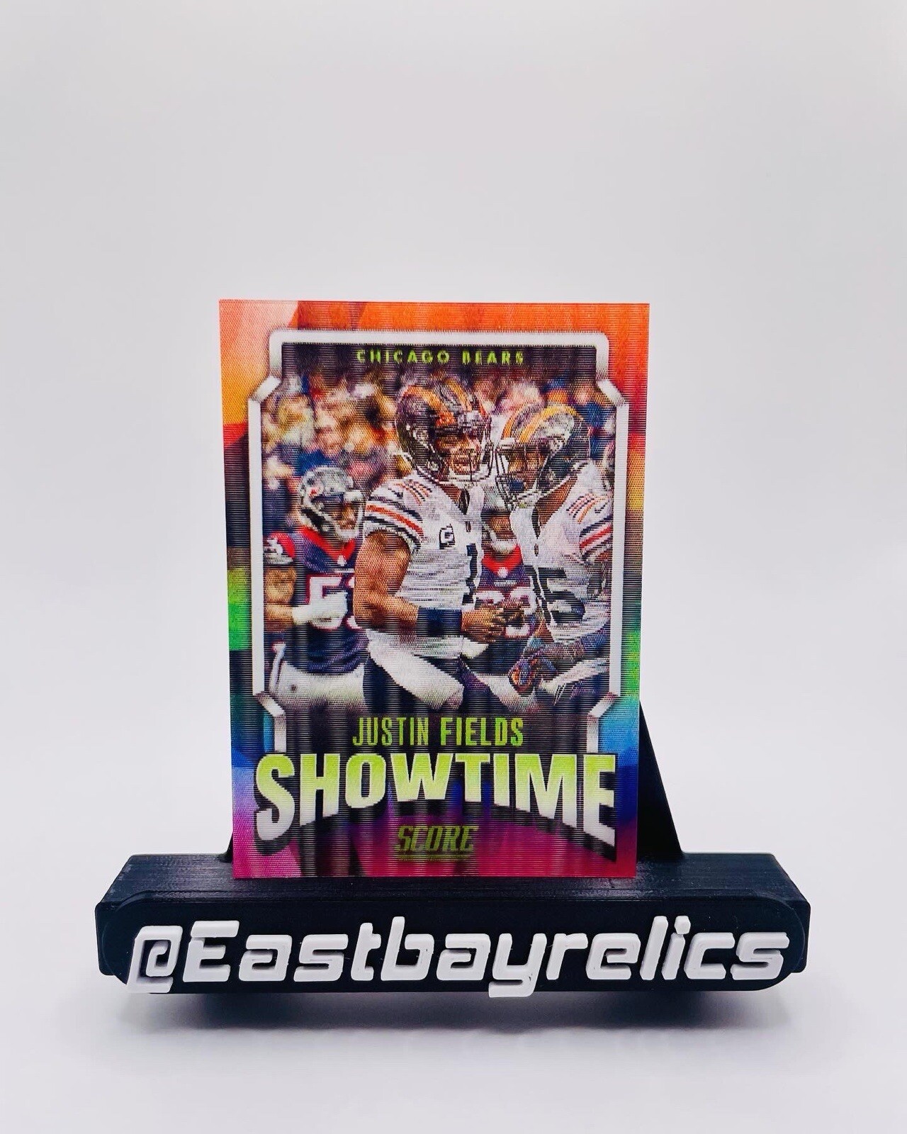 2023 Panini Score Case Hit Showtime Justin Fields SSP #ST9 Chicago Bears 🔥