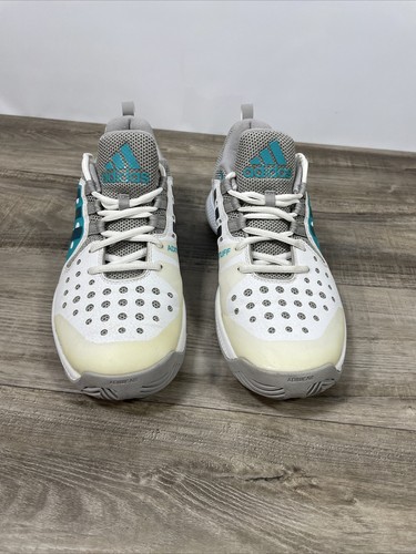 Women's ADIDAS Barricade Adituff Bounce White Aqua Teal Athletic Shoes 9 |  eBay