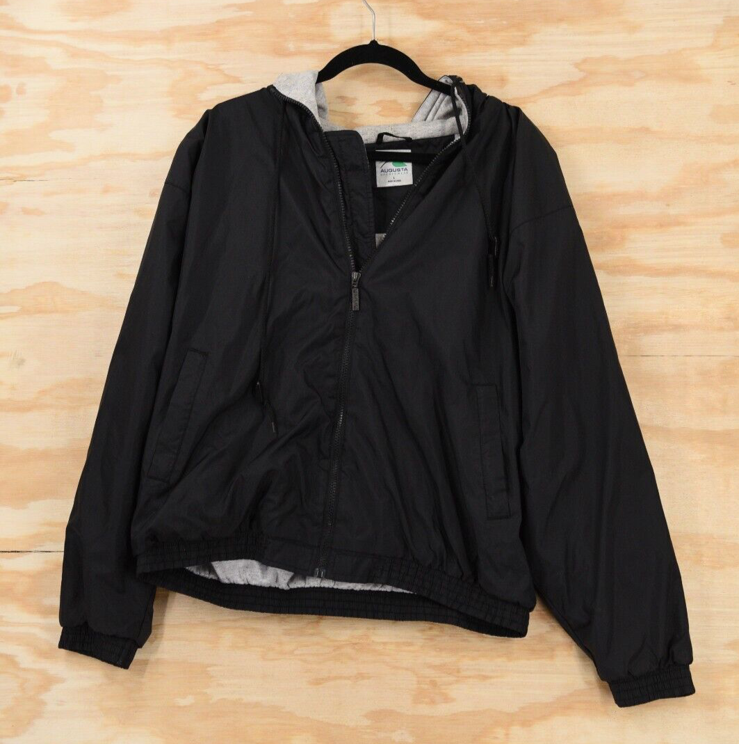 Augusta Sportswear Hooded Fleece Lined Water Resistant Jacket Mens L 3282