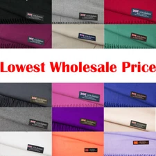 Wholesale Lot Women Men Winter Warm 100% Cashmere Scotland Plain Scarf Wrap Soft