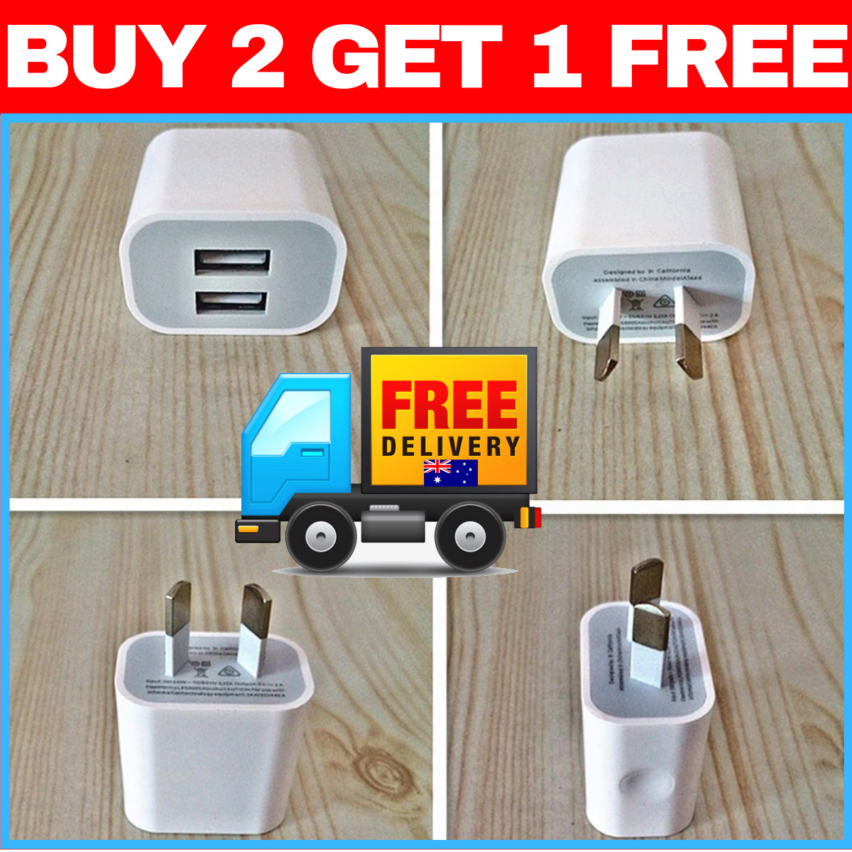 Dual USB Wall Charger Universal Port 5V  AC Wall Home Charger Power Adapter AU