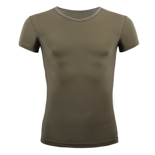 T-shirt uomo sottile morbida bodybuilding palestra top slim fitness sport stretta maglietta corta - Foto 17 di 48