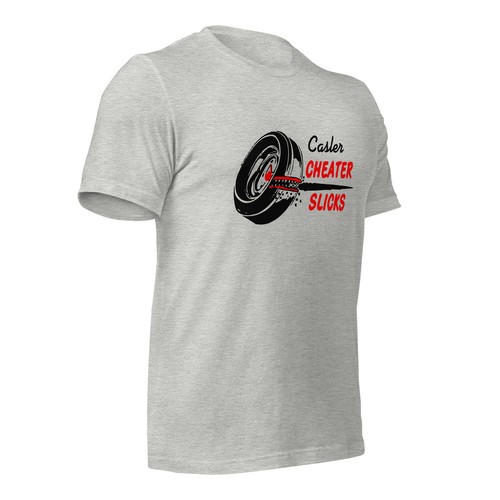 Casler Cheater Slicks T Shirt Vintage Street Racing Hot Rod Drag Race Speed Shop - Picture 4 of 7