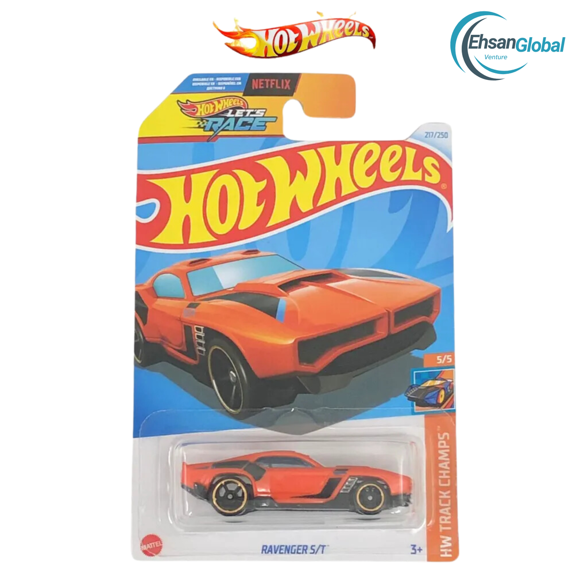 NEW Hot Wheels Track Champs 2024 5/5 HW Orange Ravenger ST 217/250