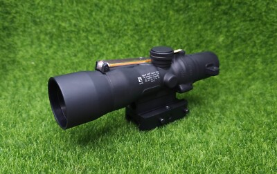 Trijicon 3x30 Compact ACOG Red Illuminated Chevron Scope, Black