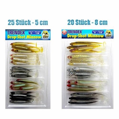 Behr Drop Minno Köder Set – 8 Cm, Mehrfarbig, Fangfertige Jigs Für Hecht, Zander & Barsch