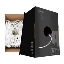 Bulk Cat 5e Plenum 1000ft 350 Mhz Cable White