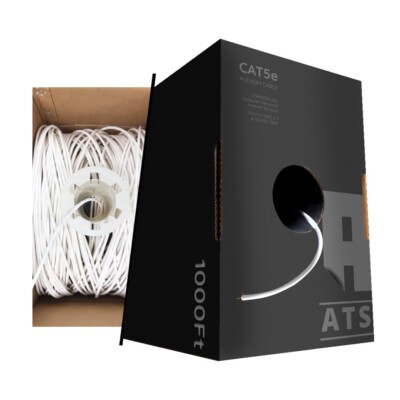 Bulk Cat 5e Plenum 1000ft 350 Mhz Cable White