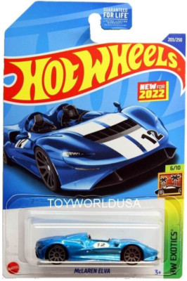 2022 Hot Wheels #203 HW Exotics McLaren Elva blue