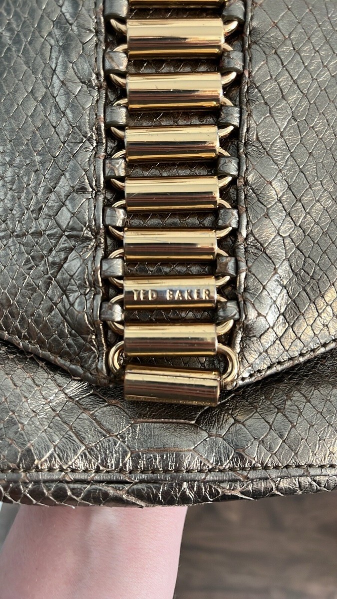 Ted Baker Metallic Snake Print Cross Body Bag | eBay