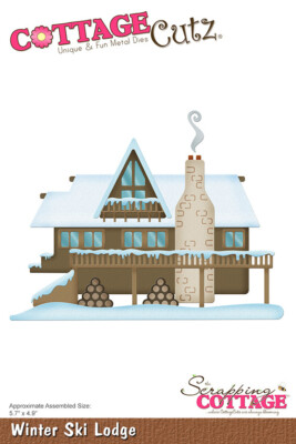 Neu Scrapping Cottage Cutz Metall Stanzschablone Winter Ski Lodge 