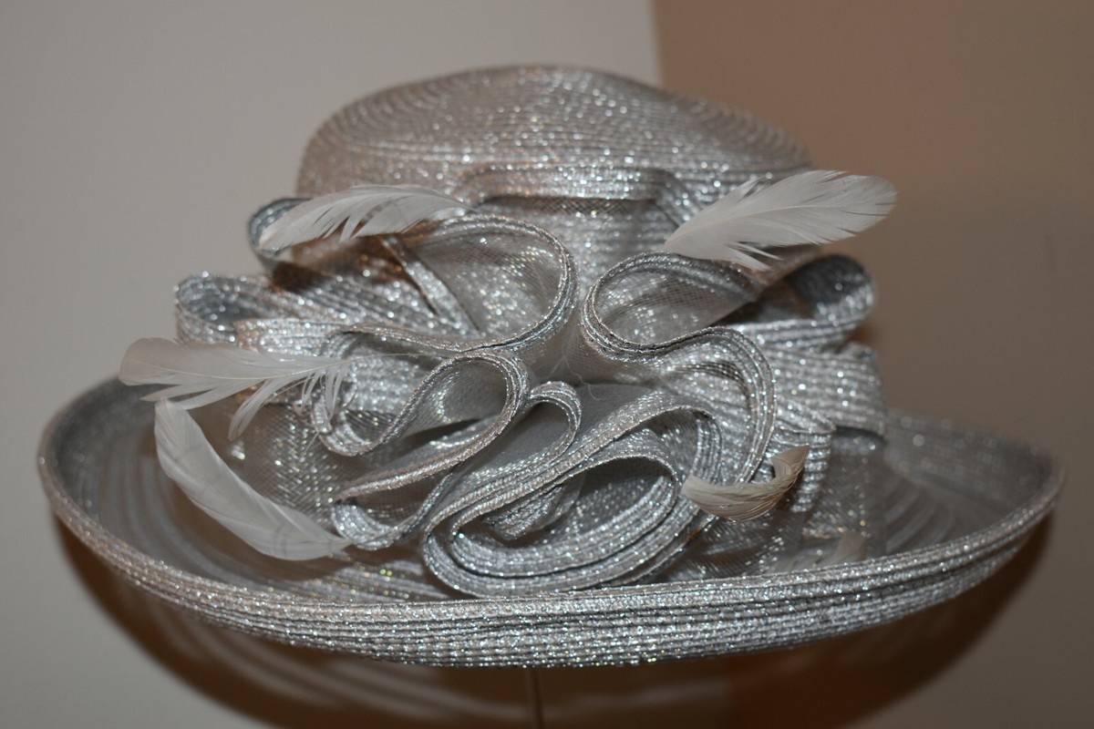 August Hats Chic Gray Ribbon Hat August Hats for Women for sale - eBay main image 4