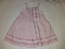 Janie and Jack Vintage 2009 Summer Picnic Pink Sundress Cherries Layette Sz 3 6