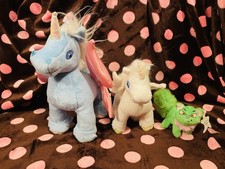 Neopet Plush Lot Of 3, Green Wocky  Talking Uni Unicorn 2003-2004