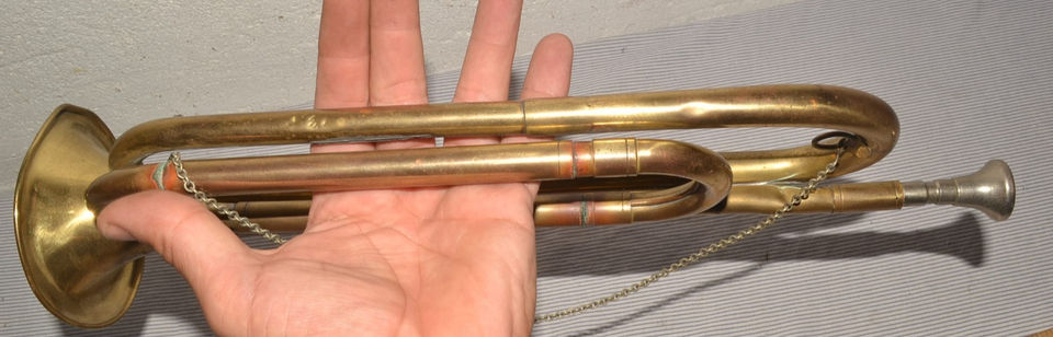 VINTAGE MILITARY BRASS BUGLE - STAMPED U.S. REGULATION BY SILVERTONE | eBay