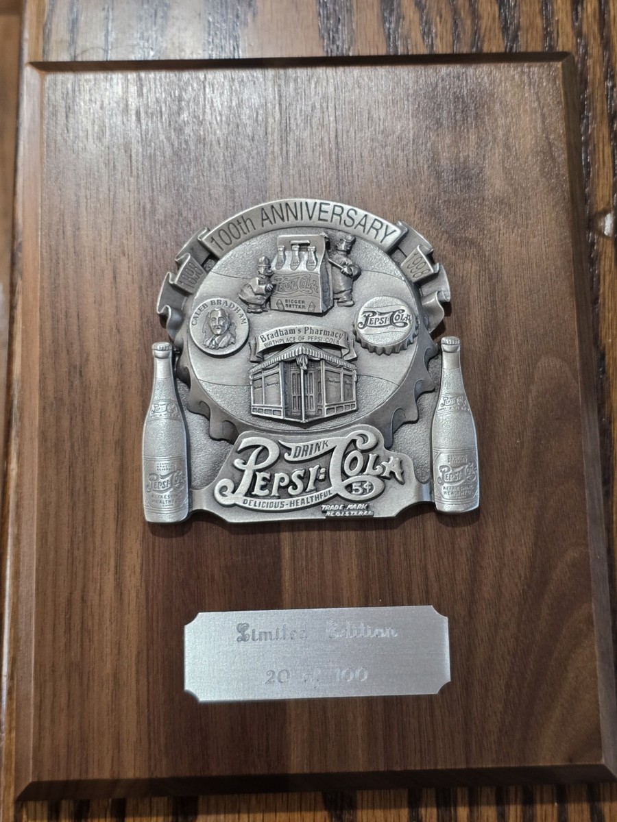 Pepsi Cola 100th Anniversary Limited Edition Plaque - 20 of 100 | eBay