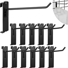 Gridwall Hooks - 4 Inch Heavy Duty Black Display Hooks for Grid Wall Panel Ha...