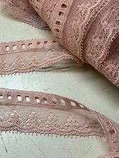 PIZZO LOTTO DI 10 METRI ALTEZZA 3,5 CM ROSA ANTICO ART 100 7B  PREZZO STOCK !!!