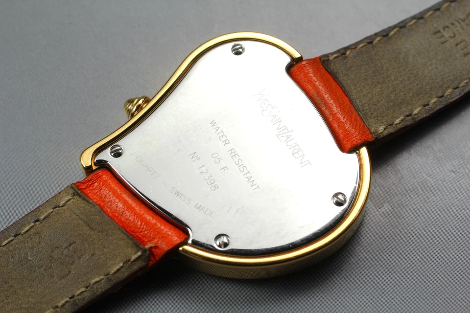 Vintage [N MINT] Yves Saint Laurent Heart Gold Orange Women's Watch Quartz JAPAN - image 4 of 4