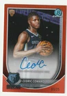 2025-26 Topps Bowman Chrome Orange Refractor ON CARD AUTO Cedric Coward /25 RC