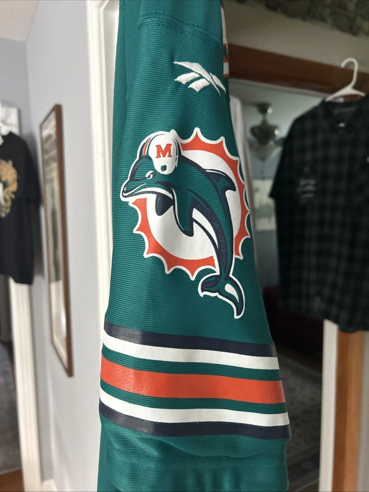 Camiseta reversible del equipo de la NFL 56 Reebok 90’s Kareem Abdul-Jabbar MIAMI DOLPHINS para hombre Foto 4 de 4