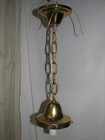 Antique Brass Schoolhose Pendant. 6" Fitter- Rewired — photo 6