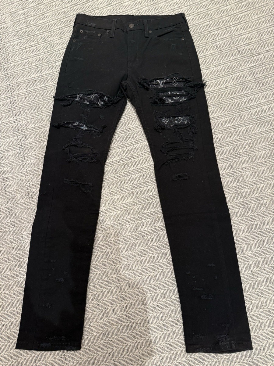 Louis Vuitton, black distressed men's jeans | eBay