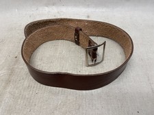 NVA Leder Koppel Offizier 65 - 89 cm 2 Dorn Doppelschnalle Gürtel BU + Schlaufe