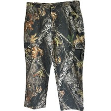 VTG Jerzees Camo Pants Mens XL Mossy Oak Break Up Cargo USA 90s Baggy Y2K