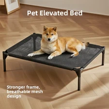 Washable Breathable mesh Cover Plus Elevated Bed frame 7.4" high for dog pet cat