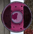 Vintage 1970s Blenko Bowl Deep Purple Amethyst Studded Glass Brutalist MCM Dish