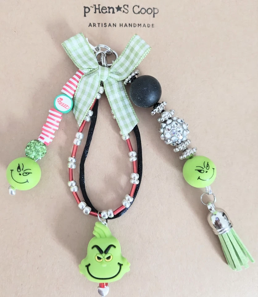 Dije Pajita Navidad Grinch Stanley Compatible Artesano EE. UU. 2069 Foto 3 de 3