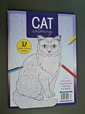 Cat Coloring - 32 Winter-Themed Designs -Relaxing & Inspirational Adult Coloring