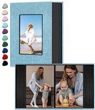 Photo Album 4x6,Linen Cover Slide-in Photo Album Book Can Holds 100 4x6 Photo...