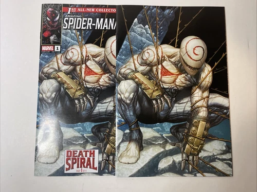 AMAZING SPIDERMAN VENOM DEATH SPIRAL #1 MICO SUAYAN MEGACON TRADE/VIRGIN BUNDLE