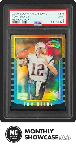 TOM BRADY PSA 9 2000 BOWMAN CHROME #236 ROOKIE REFRACTOR RC PATRIOTS MINT