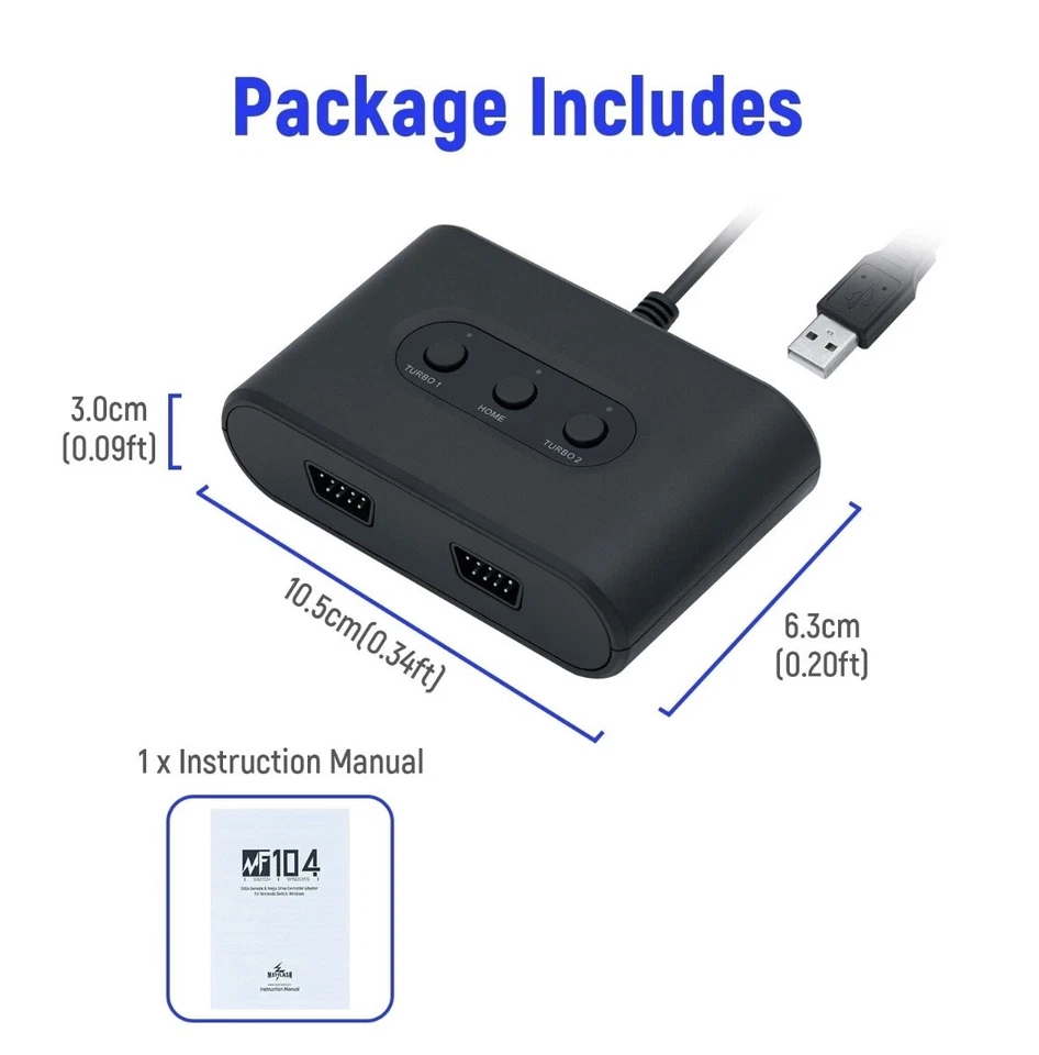 Mayflash Sega Genesis and MD Controller Adapter for the Nintendo Switch and PC - Image 2 of 4