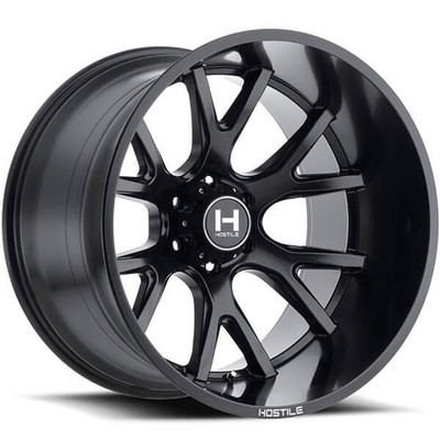 Hostile Wheels H113 Rage 22x12 Satin Black (4pcs) A1