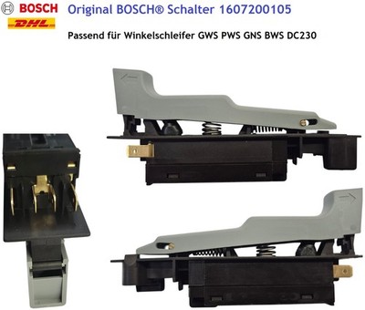  Original BOSCH  Schalter 1607200105  Winkelschleifer GWS PWS GNS BWS DC230  