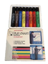 Vintage Sanford Expo 8 Color Marker Flip Char...