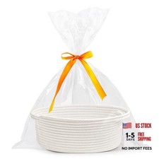 Small Woven Basket with Gift Bags and Ribbons Durable Baskets for white