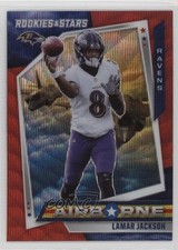 2021 Panini Rookies & Stars Airborne Red Wave Lamar Jackson #AB-9 1fa0