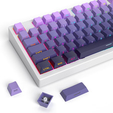 140-Keys Side Printed PBT Gradient Keycaps Grey Cherry Profile Minimalist