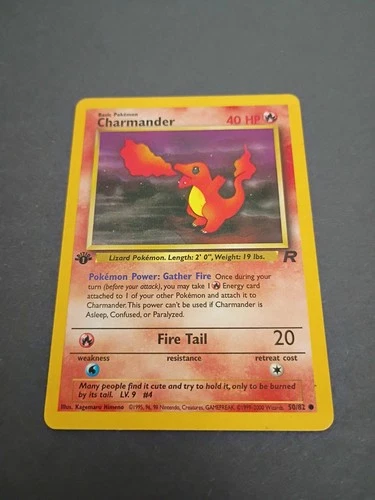 Pokemon Team Rocket Charmander 50/82 1st Edition Light Play (LP)..